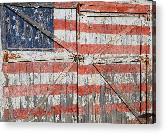 Flag American Barn Acrylic Print featuring the photograph American Pride by Robert Och