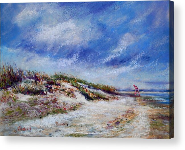 Seascape Acrylic Print featuring the pastel Anglesea by Joyce Guariglia