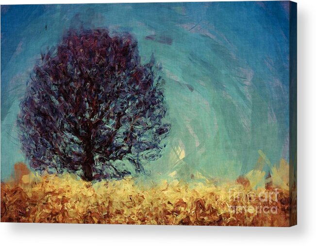 Tree Acrylic Print featuring the digital art Arbrebsens - a2302 by Variance Collections