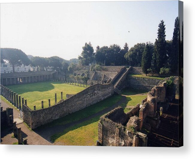 Gladiators Acrylic Print featuring the photograph Arcaded Court of the Gladiators Pompeii by Marna Edwards Flavell