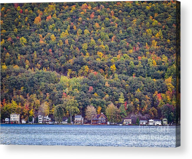 Autumn Acrylic Print featuring the photograph Autumn Waterside by Joann Long
