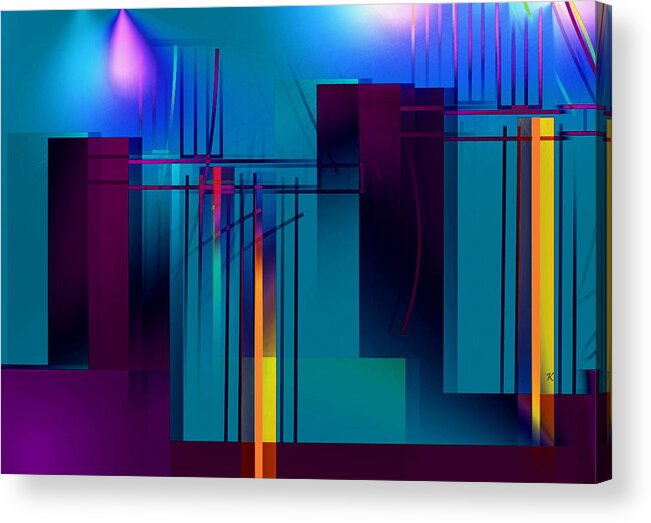 Abstract Acrylic Print featuring the digital art Backstage by John Krakora