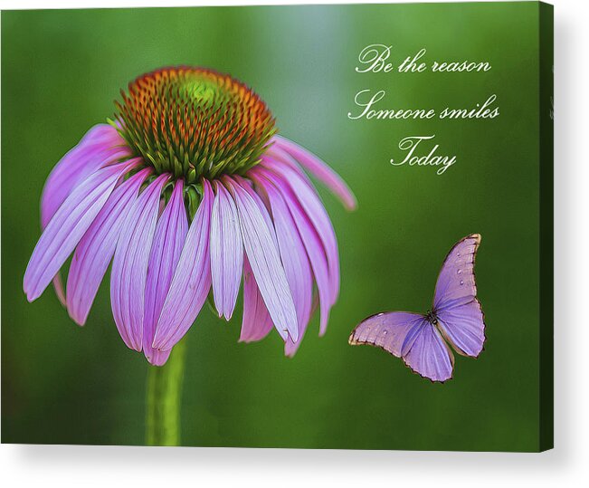 Cone Flower Acrylic Print featuring the photograph Be The Reason by Cathy Kovarik