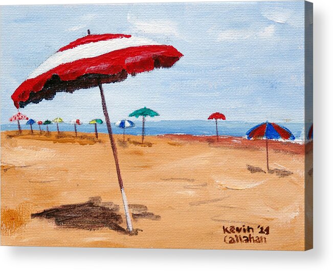 Beach Acrylic Print featuring the painting Beach Day by Kevin Callahan