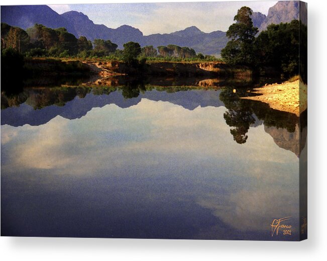 River Acrylic Print featuring the digital art Berg River Reflections by Vincent Franco
