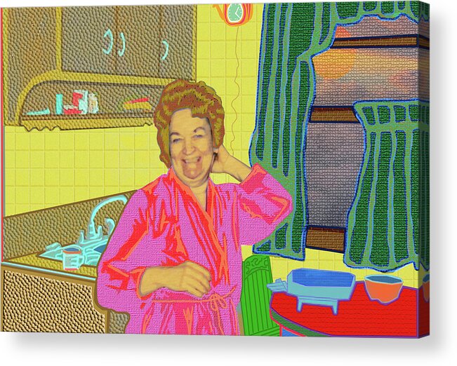 Color Acrylic Print featuring the digital art Bev's Kitchen by Rod Whyte
