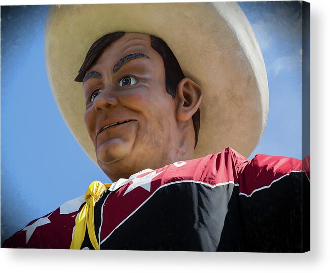 Big Tex Acrylic Print featuring the photograph Big Tex - oil by Stephen Stookey