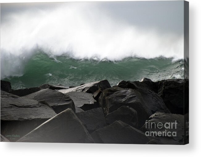 Northwest Acrylic Print featuring the photograph Big Wave by Larry Keahey