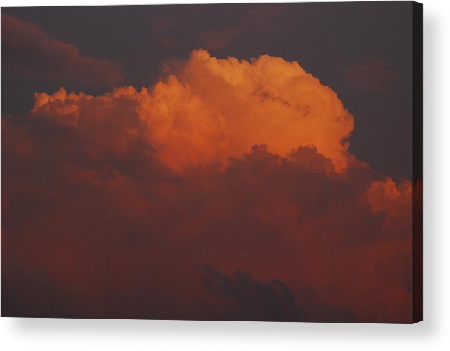 Cloud Acrylic Print featuring the photograph Billowing Clouds Sunset by Wanda Jesfield
