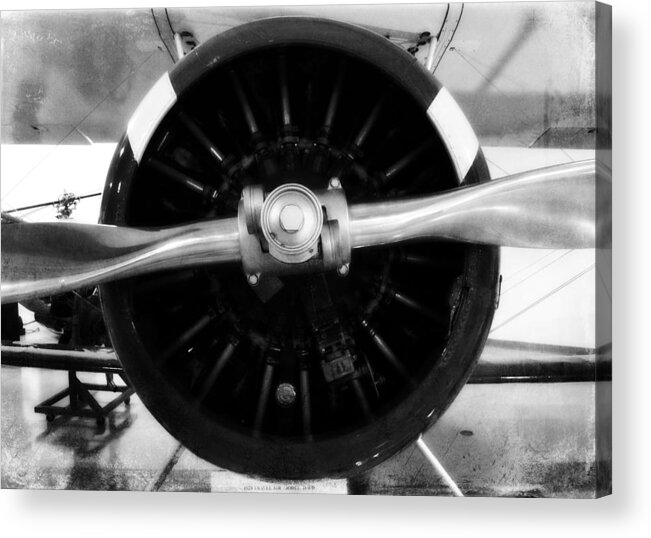 Airplane Acrylic Print featuring the photograph Biplane Propeller by Matt Hanson