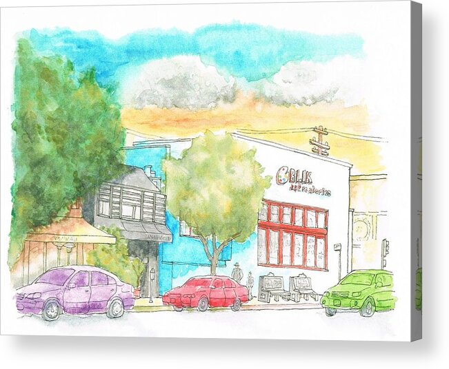 Blick Art Material Acrylic Print featuring the painting Blick Art Material, Los Angeles, California by Carlos G Groppa