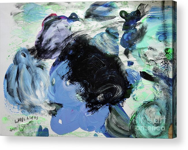 Abstract Acrylic Print featuring the painting Blowing In The Wind by Lyric Lucas