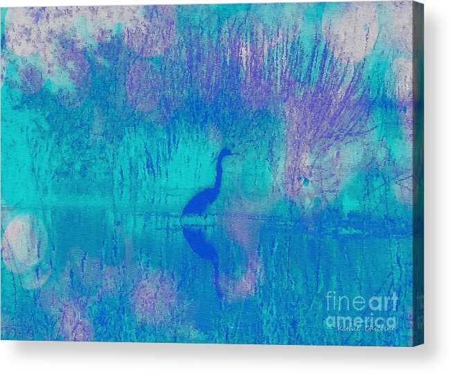 Photographic Art Acrylic Print featuring the photograph Blue Heron by Kathie Chicoine