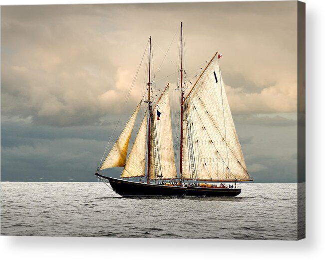 Windjammer Acrylic Print featuring the photograph Bluenose by Fred LeBlanc