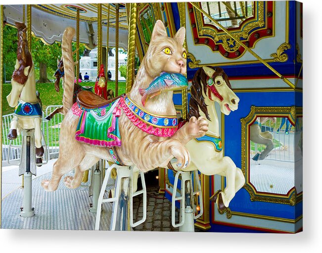 Boston Acrylic Print featuring the photograph Boston Common Carousel Study 4 by Robert Meyers-Lussier