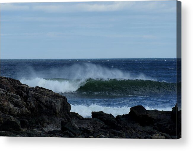 Ocean Acrylic Print featuring the photograph Breaking waves by Lois Lepisto