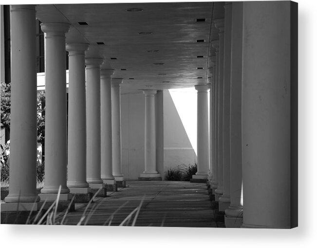 Black And White Acrylic Print featuring the photograph Breezeway by Rob Hans