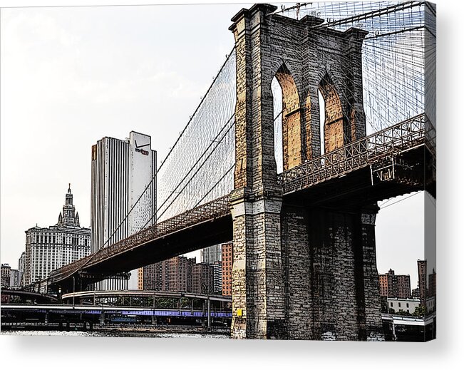 Brooklyn Bridge Acrylic Print featuring the photograph Brooklyn Bridge 1.2 by Frank Mari