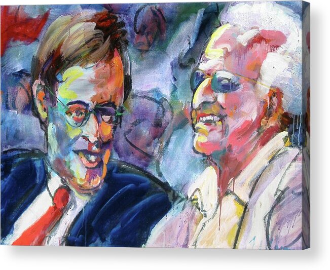 Portraits Acrylic Print featuring the painting Bud and Bob by Les Leffingwell