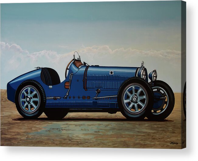 Bugatti Type 35 Acrylic Print featuring the painting Bugatti Type 35 1924 Painting by Paul Meijering
