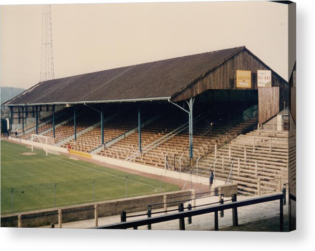 Cardiff City Acrylic Print featuring the photograph Cardiff - Ninian Park - North Stand 1 - 1980s by Legendary Football Grounds