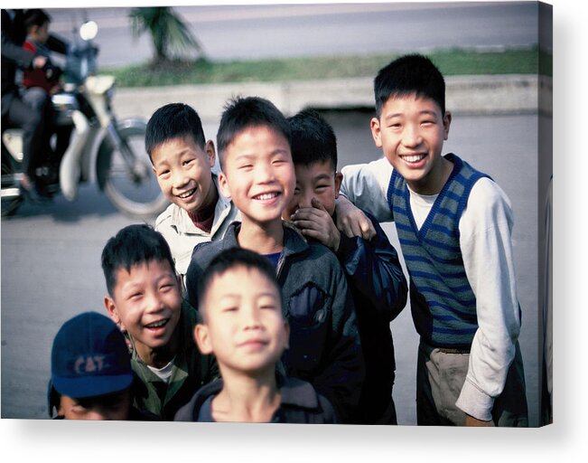 Chinese Children Acrylic Print featuring the photograph CAT by Richard Barone