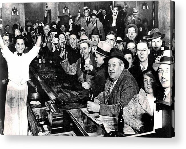Celebrating Acrylic Print featuring the photograph Celebrating the End of Prohibition by Bill Cannon