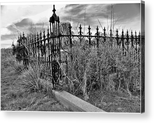 Cemetery Acrylic Print featuring the photograph Cemetery Fence Post 1 by Sandra Dalton