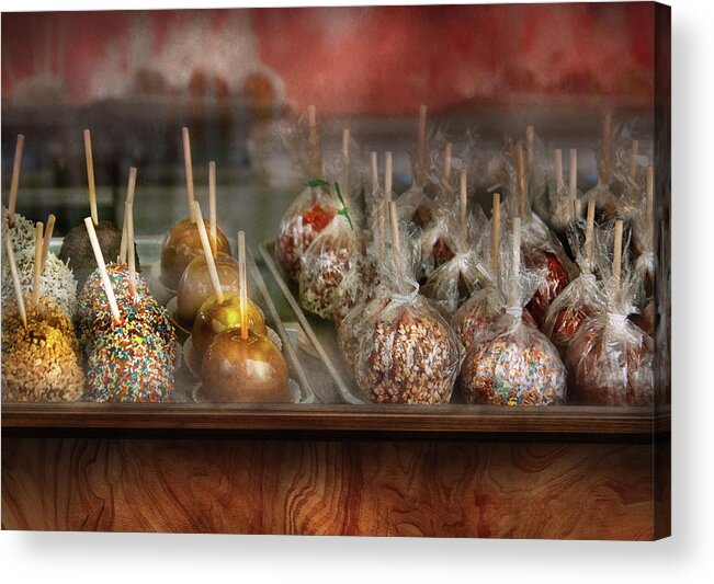 Hdr Acrylic Print featuring the photograph Chef - Caramel apples for sale by Mike Savad