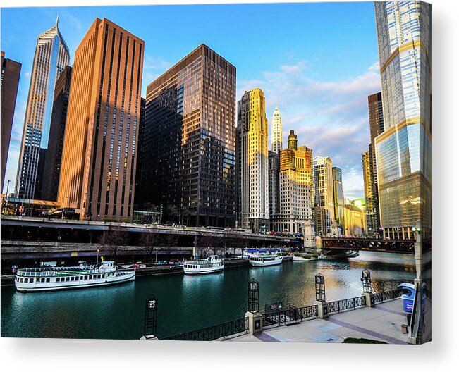 Chicago Acrylic Print featuring the photograph Chicago Navy Pier by D Justin Johns