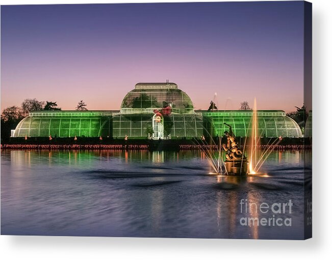 Landscape Acrylic Print featuring the photograph Christmas Lights At Kew by Philip Preston