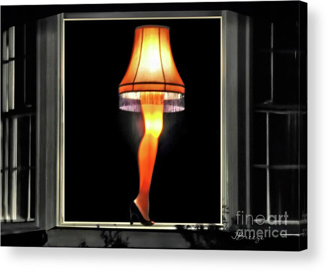 Christmas Leg Lamp Acrylic Print featuring the photograph Christmas Story Leg Lamp by Jennie Breeze