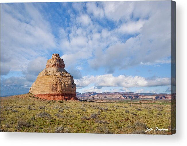 Arid Climate Acrylic Print featuring the photograph Church Rock Utah by Jeff Goulden