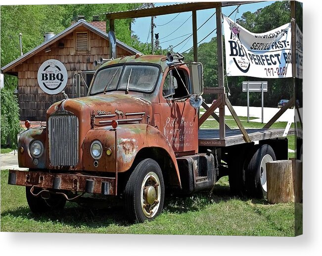 Bbq Acrylic Print featuring the photograph Come Hungry But Bring Your Own Chair by DigiArt Diaries by Vicky B Fuller
