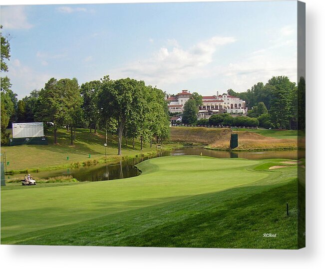 Maryland Acrylic Print featuring the photograph Congressional Blue Course - The Finish - Par 4 18th by Ronald Reid