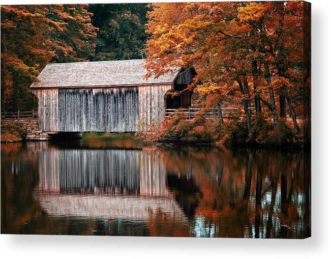 Covered Bridge Acrylic Print featuring the photograph Covered Bridge OSV by Fred LeBlanc