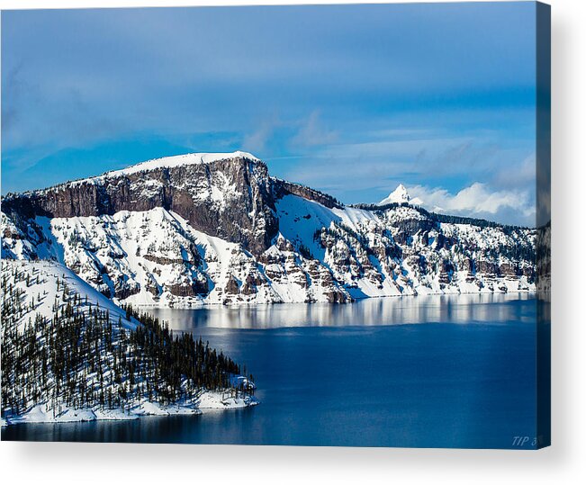 Crater Lake Acrylic Print featuring the photograph Crater Lake by Tom Potter