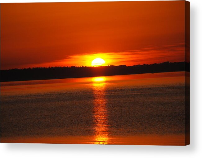 Sunset Acrylic Print featuring the photograph Creator's encore by Frank Larkin