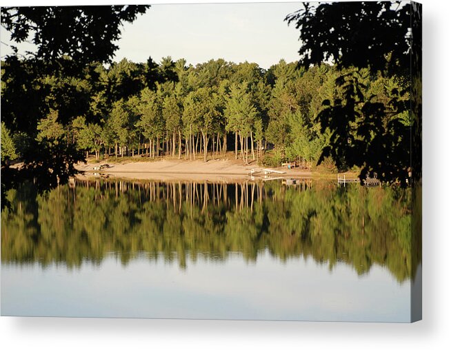 Lake Acrylic Print featuring the photograph Crystal Lake in Whitehall MI by Ferrel Cordle