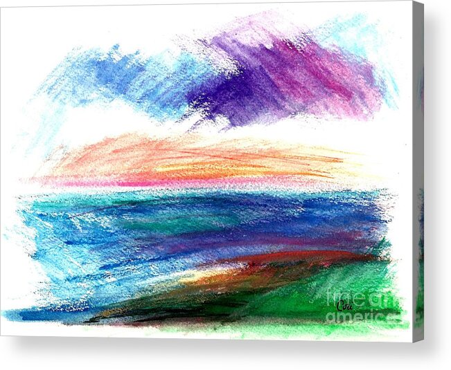 What Get For Acrylic Print featuring the painting Currents by Corinne Carroll