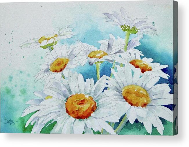Daisies Acrylic Print featuring the painting Daisies by Pat Dolan