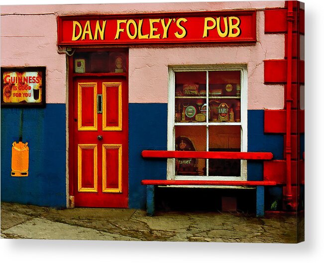 Dan Acrylic Print featuring the photograph Dan Foley's Pub by Mitch Spence