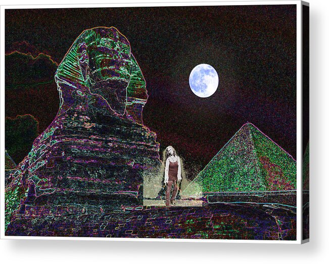 Egypt Acrylic Print featuring the photograph Dance with Me Under This Egyptian Moon by Feather Redfox