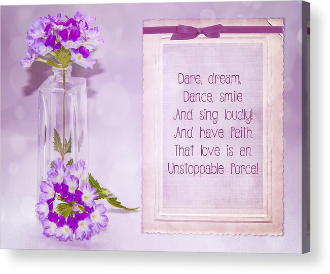 Flowers Acrylic Print featuring the photograph Dare 0814 by Cathy Kovarik