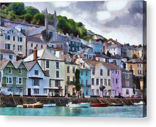 Digital Acrylic Print featuring the digital art Dartmouth Devon by Charmaine Zoe