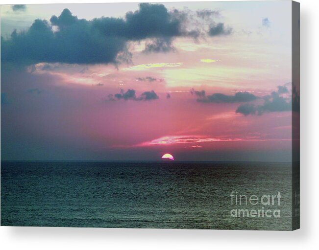 Ocean Acrylic Print featuring the photograph Day Is Done by Maria Arango