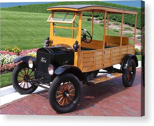 Antique Car Acrylic Print featuring the photograph Depot Hack 1 by Lin Grosvenor