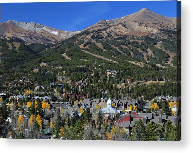 Breckenridge Acrylic Print featuring the photograph I'm Doing My Snow Dance by Fiona Kennard