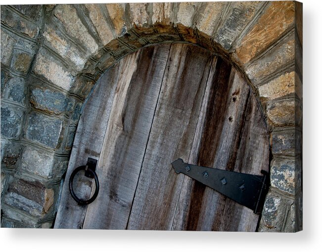 Door Acrylic Print featuring the photograph Door in the Wall by Rebecca Higgins