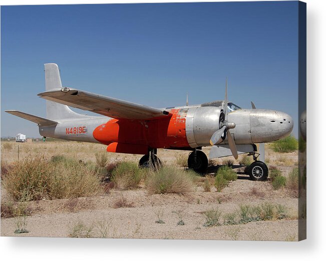 Airplane Acrylic Print featuring the photograph Douglas B-26B Invader N4819E Buckeye Arizona April 29 2011 by Brian Lockett